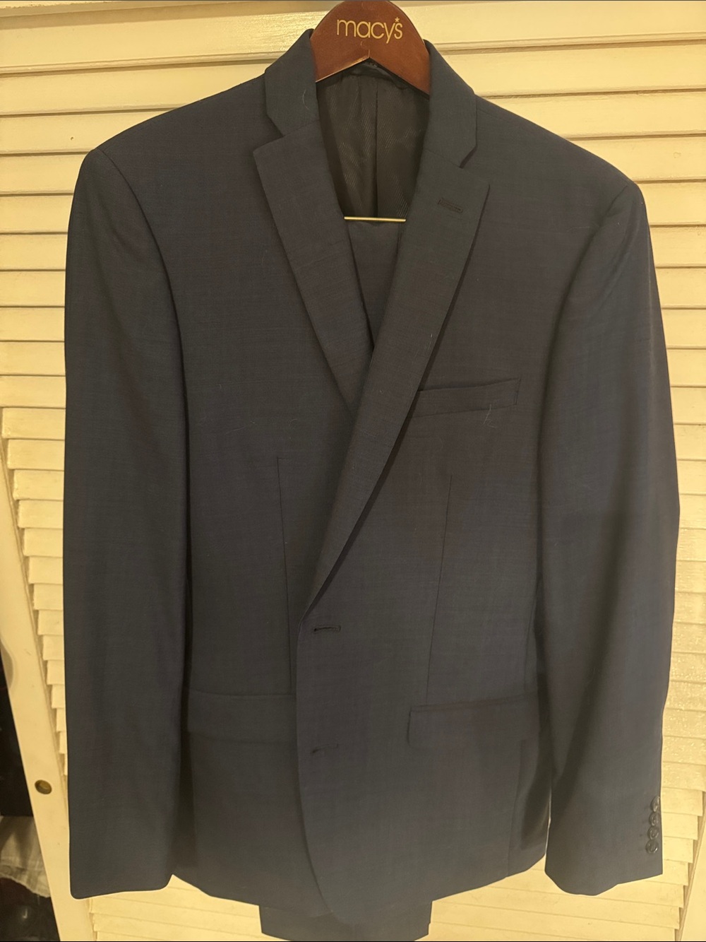 Bar III Men's Dark Navy Two-Button Suit Jacket